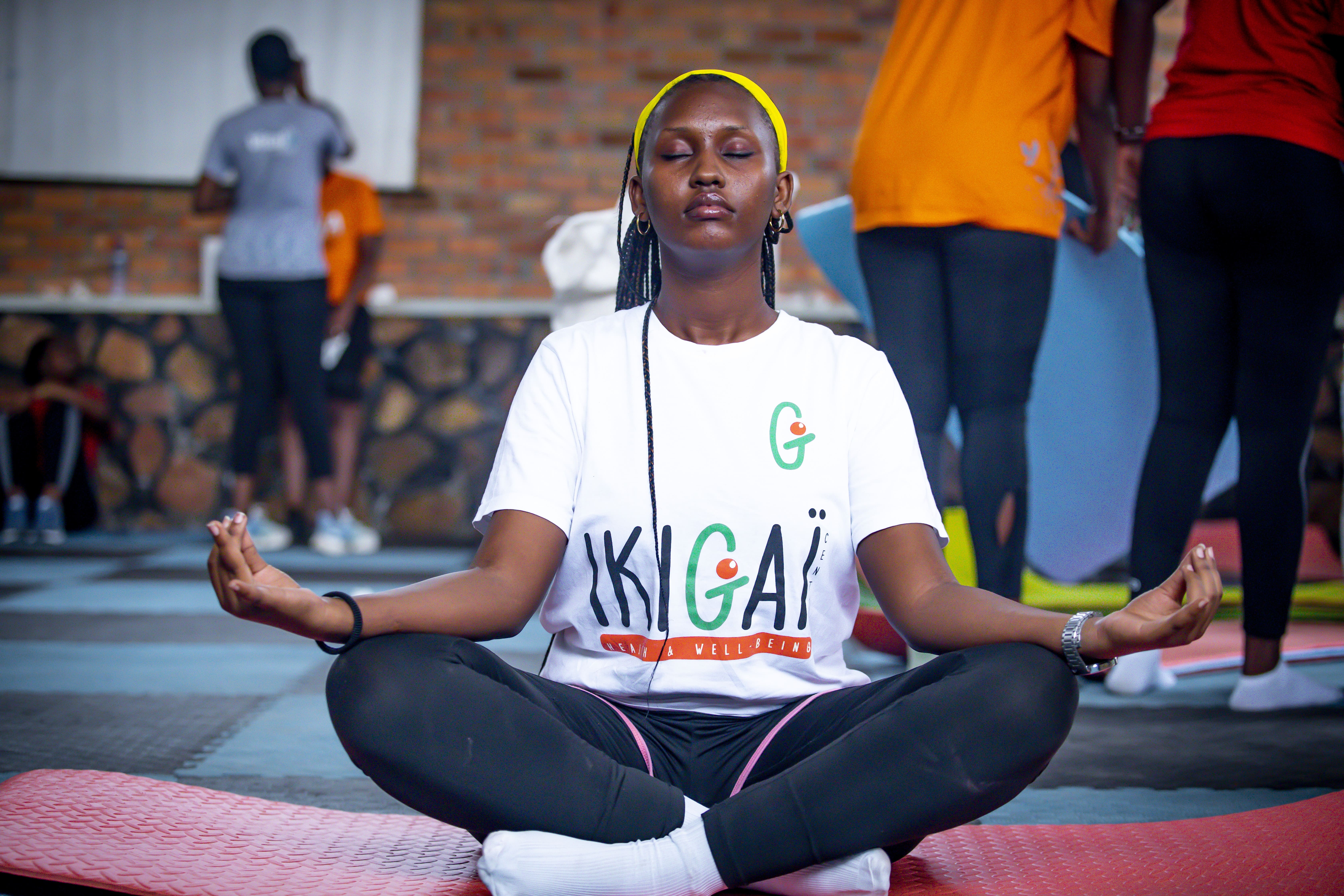 Corporate wellness meditation session